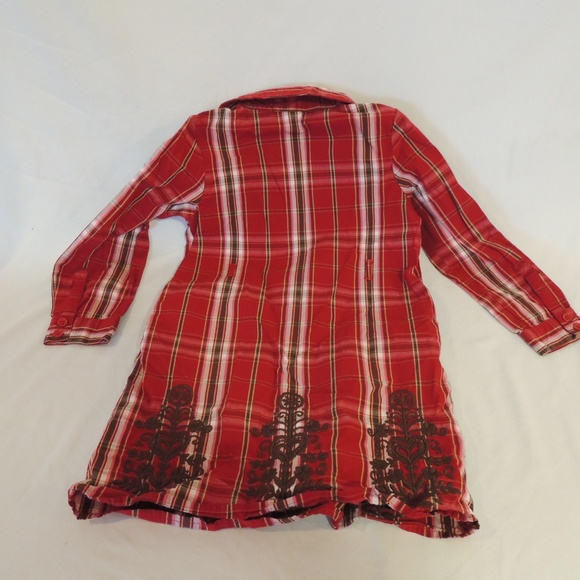 Gymboree Girls size 5 dress Red Plaid Embroidered - Picture 3 of 3